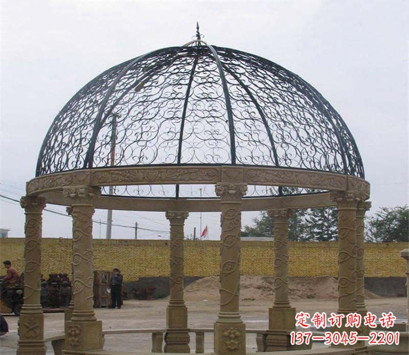张掖八角凉亭大理石雕塑