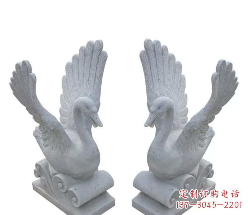 张掖白天鹅石雕