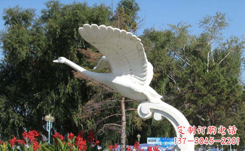 张掖白天鹅大理石雕塑