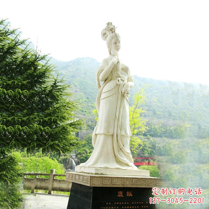 张掖褒姒石雕像-中国古代知名美女雕塑