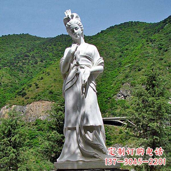 张掖褒姒汉白玉石雕像-中国古代(西周时期)美女雕塑