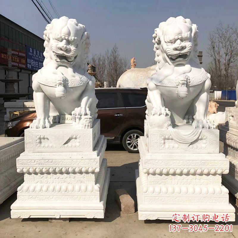 张掖新精美汉白玉狮子