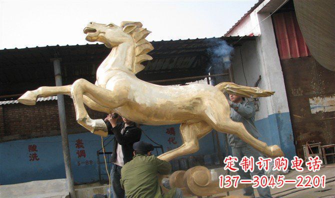 张掖奔马铸铜马铜雕