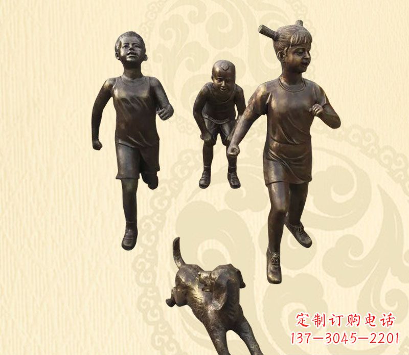 张掖“活力四射儿童铜雕”