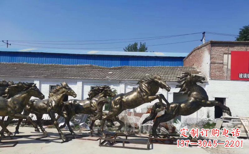 张掖“马儿风采”精美铜雕