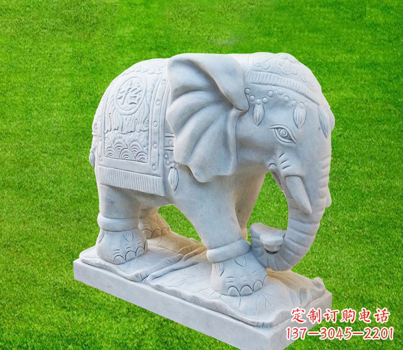 张掖雕刻精美大象石雕