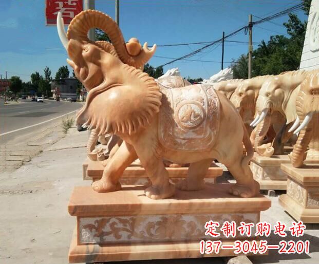 张掖大象石雕,给你美好的祝愿
