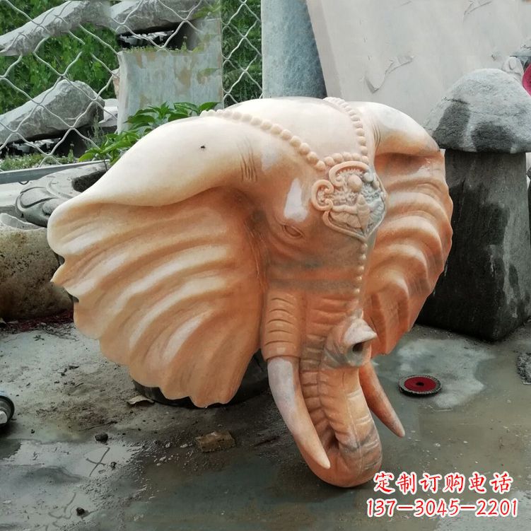 张掖精美大象头雕塑