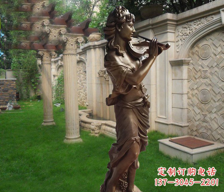 张掖玻璃钢女人雕塑