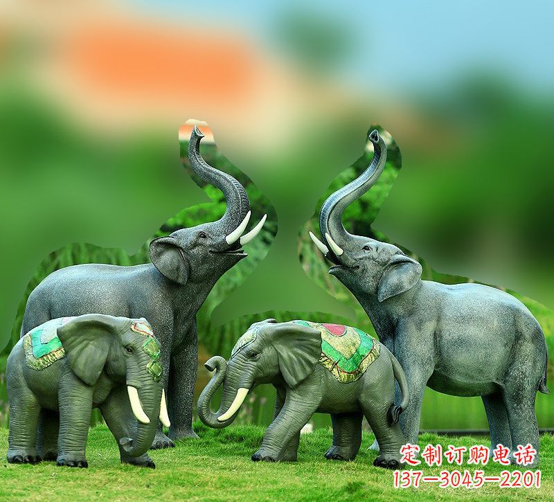 张掖玻璃钢大象雕塑——把大象的优雅带入现代