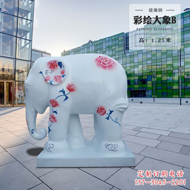 张掖玻璃钢大象雕塑——传承古老文明的象征