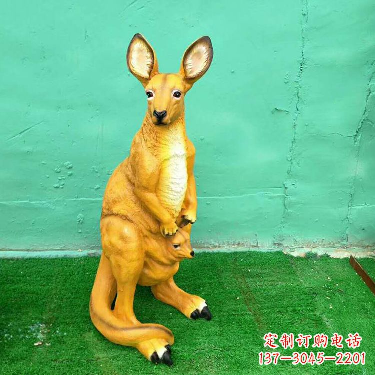 张掖玻璃钢袋鼠雕塑