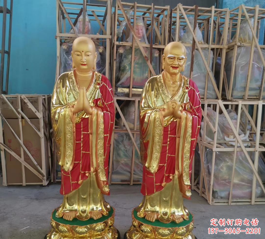 张掖玻璃钢仿铜佛像雕塑给寺庙景观增添神秘韵味