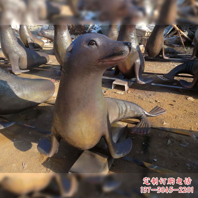 张掖玻璃钢海豹雕塑——精美的艺术品