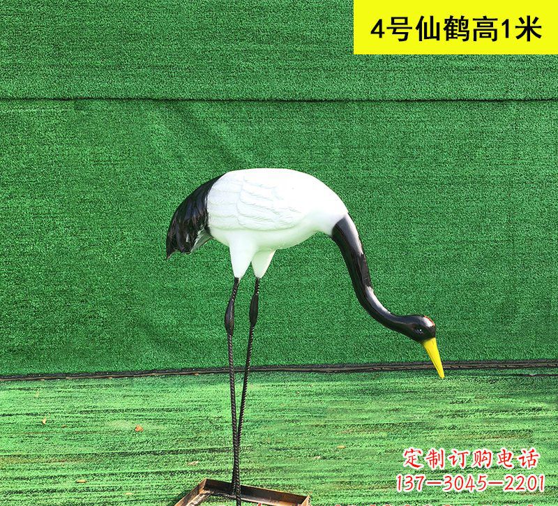 张掖仙鹤玻璃钢雕塑