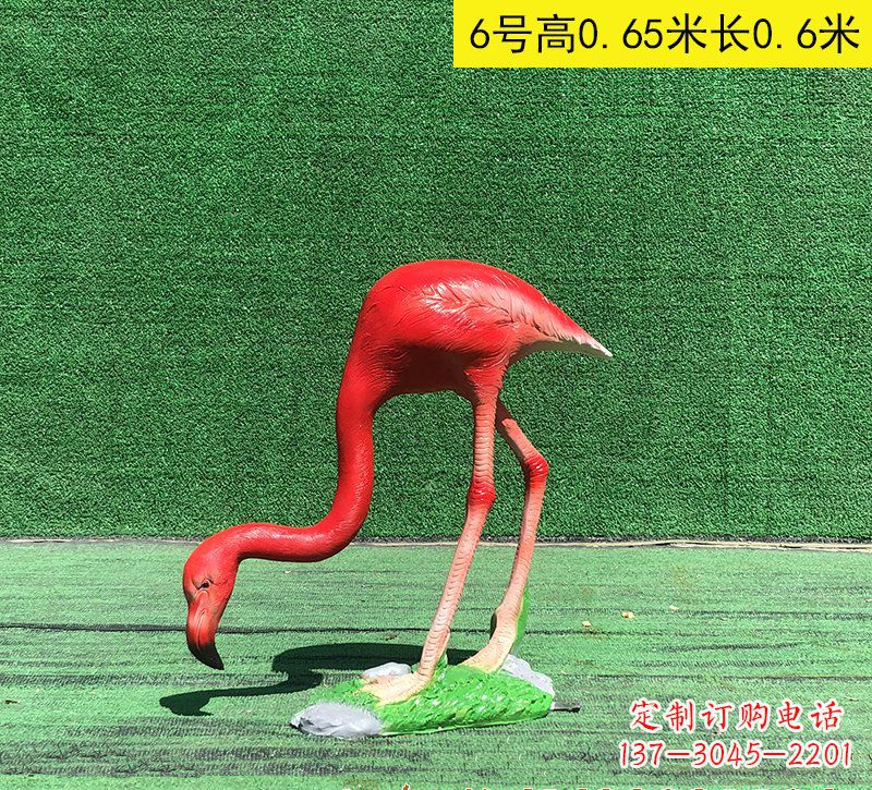 张掖精美玻璃钢火烈鸟雕塑