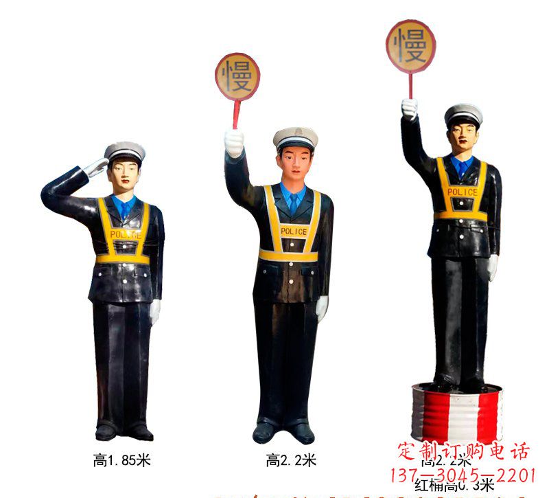 张掖玻璃钢警察雕塑象征警察的英勇