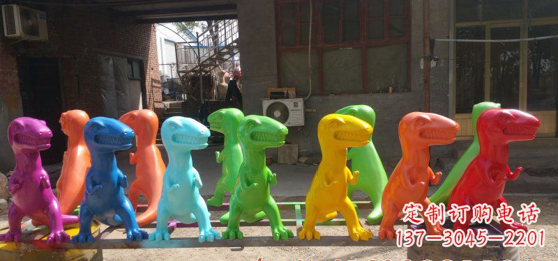 张掖玻璃钢制作的恐龙雕塑精美而又耐久