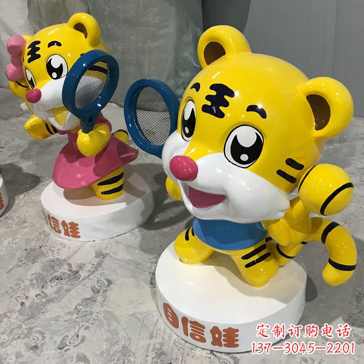 张掖玻璃钢老虎雕塑——独具特色的艺术品