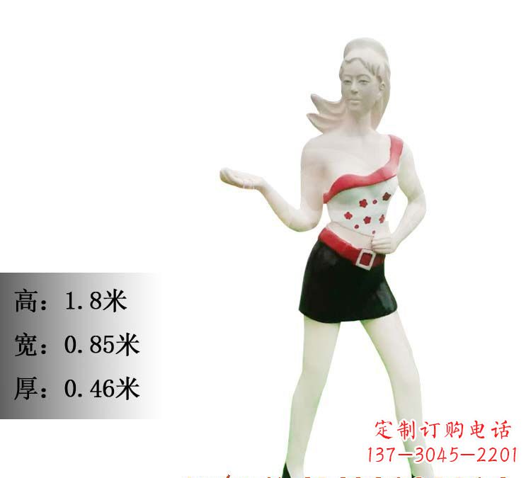 张掖玻璃钢美女雕塑精致细腻的艺术精品