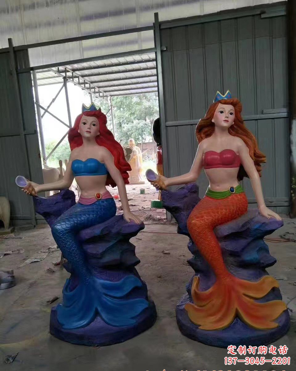 张掖玻璃钢美人鱼雕塑——精美的艺术作品