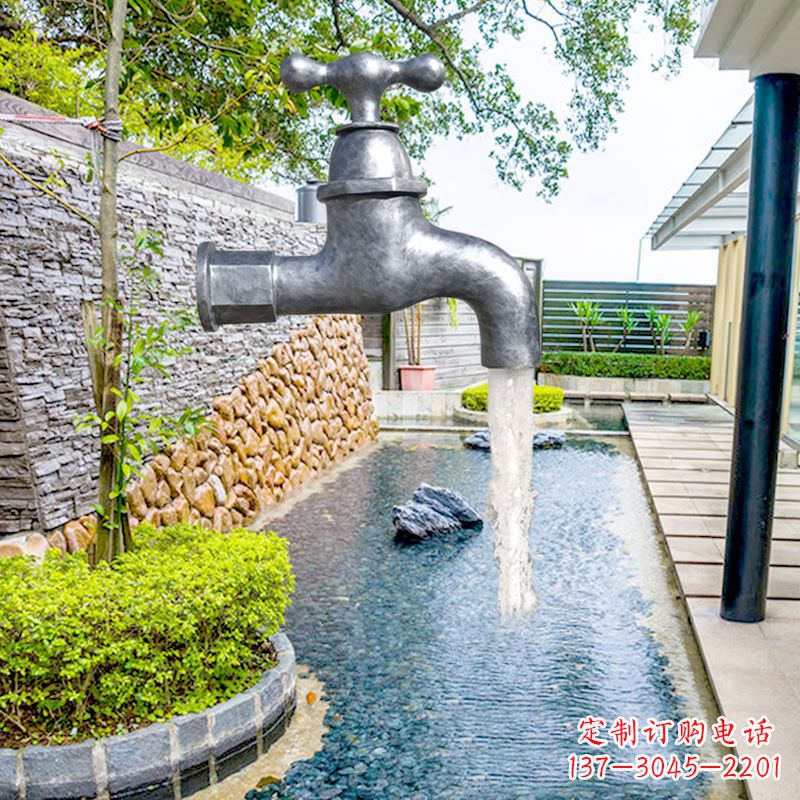 张掖玻璃钢水龙头喷泉雕塑精美绝伦