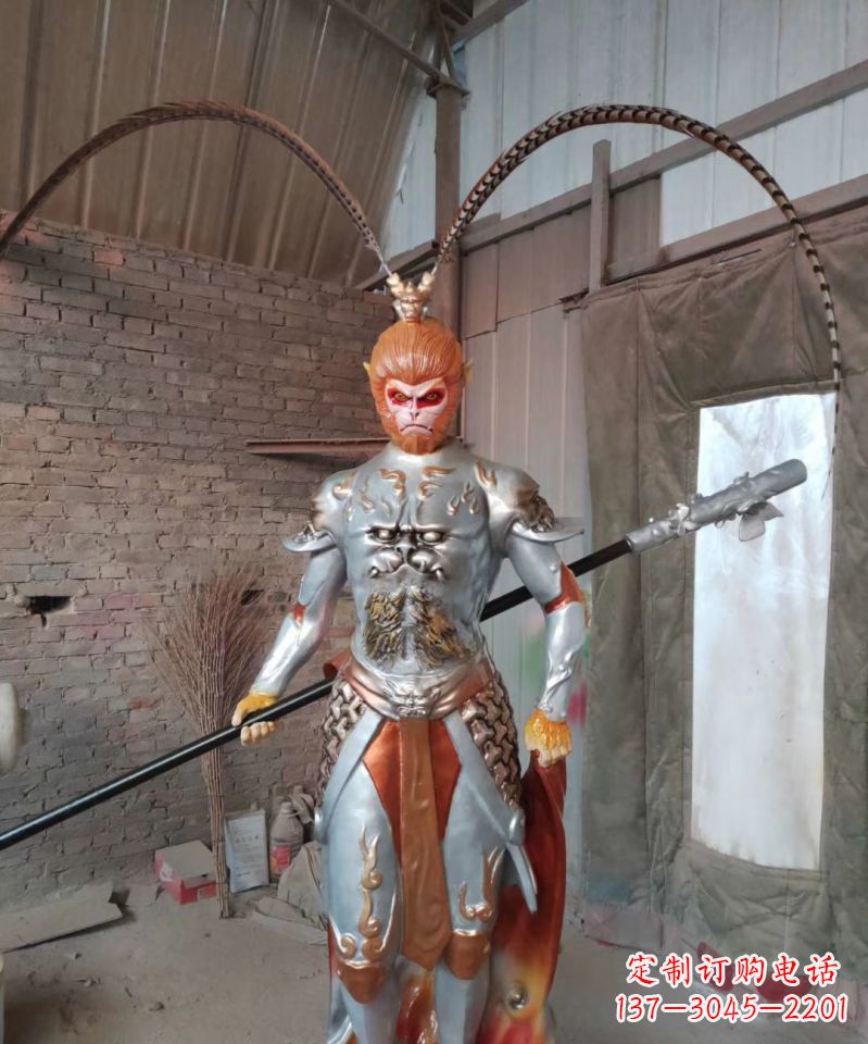 张掖玻璃钢孙悟空传承古老神话的雕塑