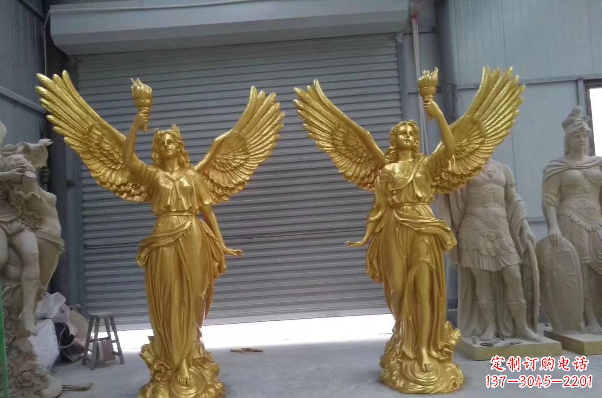 张掖玻璃钢天使西方人物雕塑之美