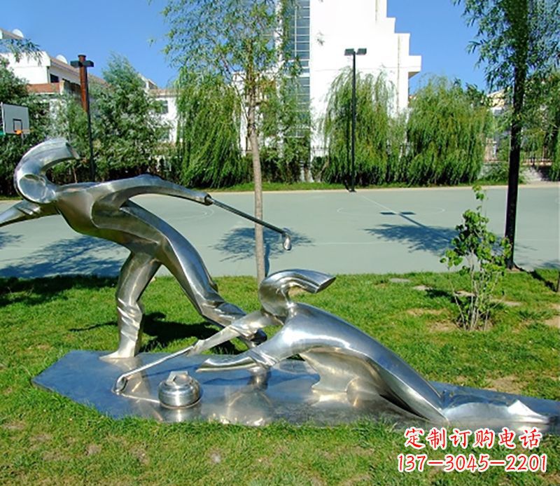 张掖不锈钢冰壶雕塑艺术与实用的完美结合