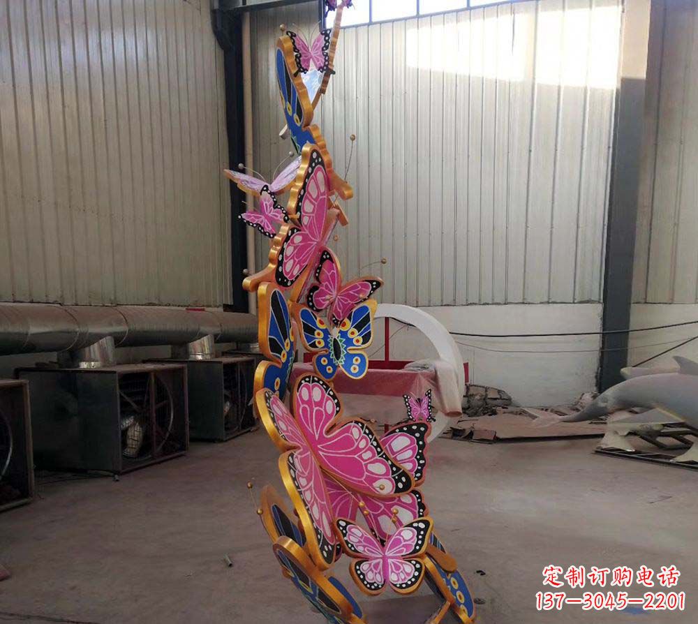 张掖精致绚丽的不锈钢蝴蝶雕塑
