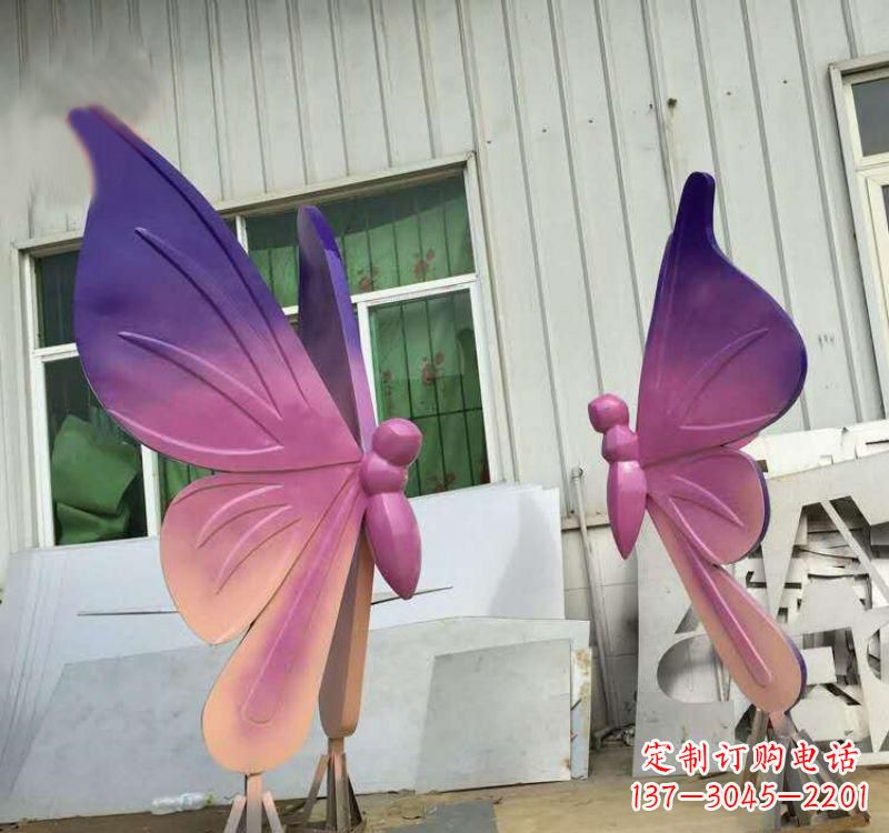 张掖不锈钢彩色蝴蝶雕塑