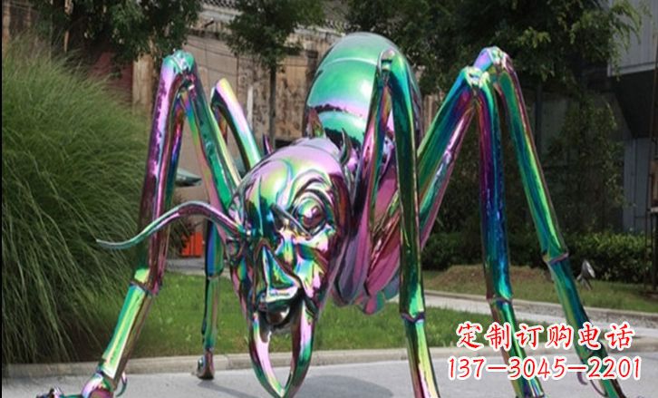 张掖不锈钢彩色蚂蚁雕塑艺术美化公园景观