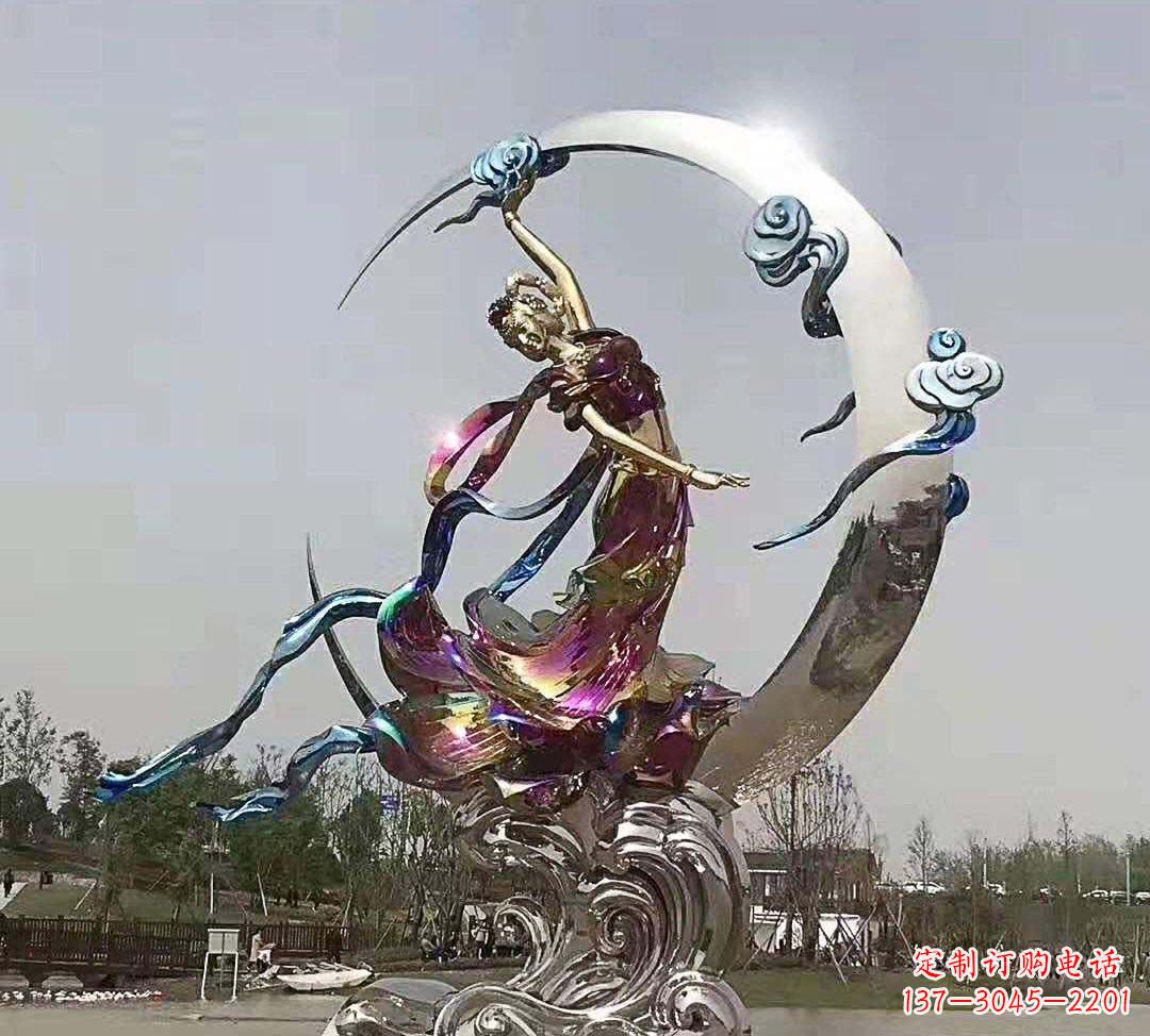 张掖不锈钢嫦娥奔月雕塑