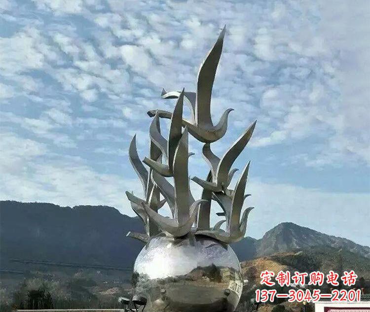张掖不锈钢地球雕塑为和平呼唤