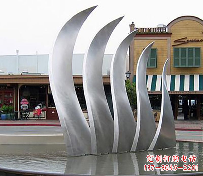 张掖不锈钢翅膀雕塑给空中带来力量与美丽