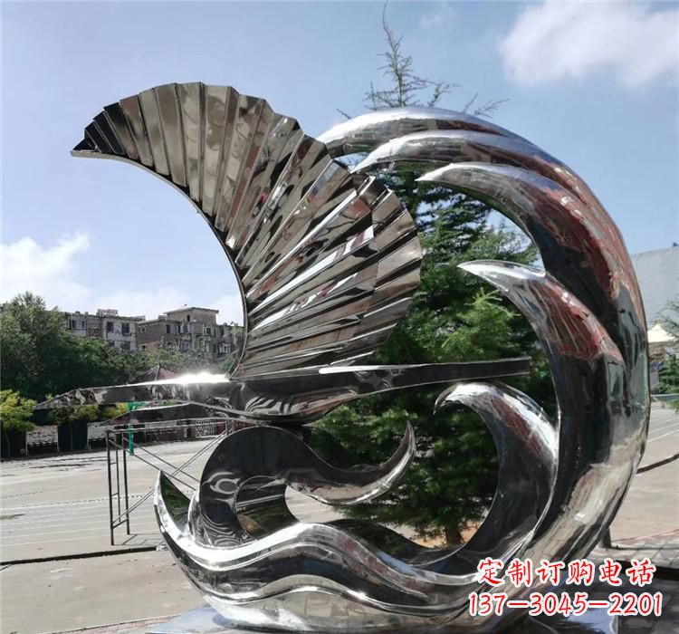 张掖不锈钢翅膀雕塑艺术之羽