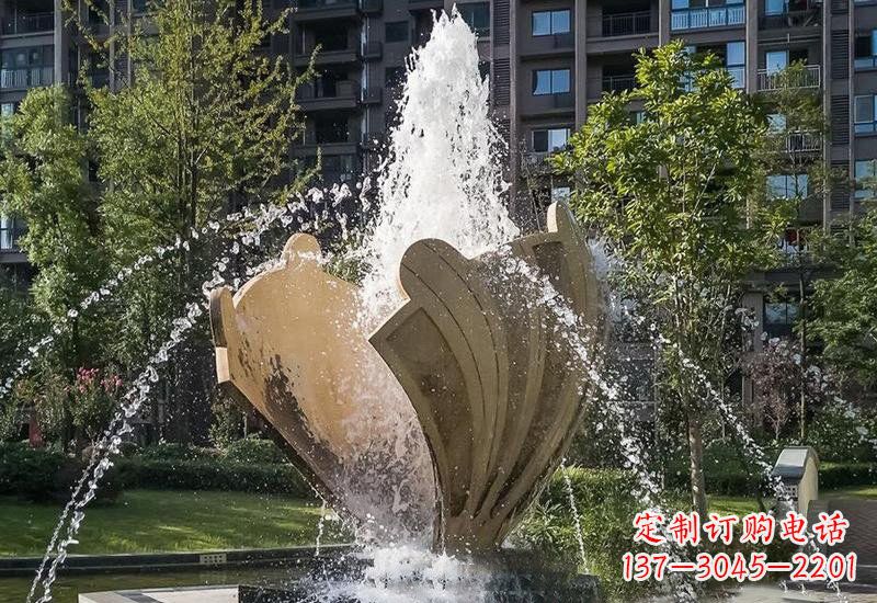 张掖不锈钢贝壳喷泉雕塑精美而又耐用