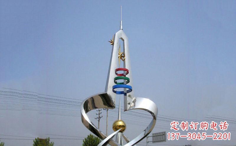 张掖不锈钢材质的避雷针雕塑