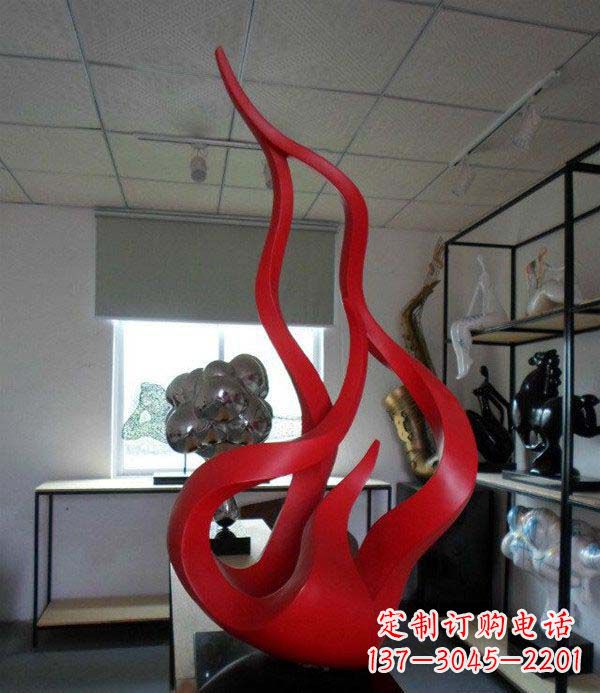 张掖精致不锈钢火苗雕塑