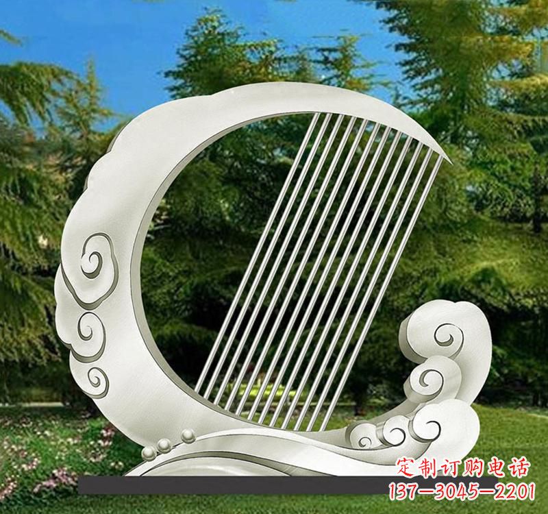 张掖精美的不锈钢月亮雕塑