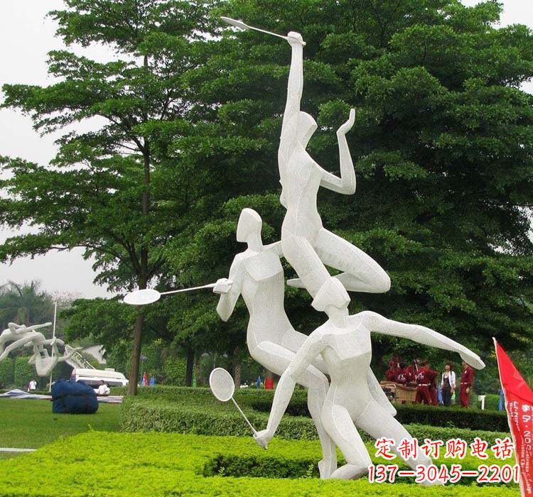 张掖精美绝伦的不锈钢羽毛球雕塑