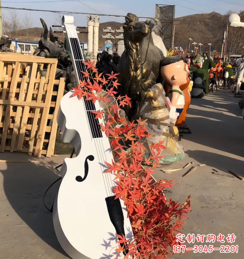 张掖不锈钢大提琴雕塑—精致的艺术精品