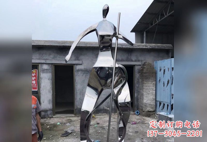张掖精致的不锈钢大提琴雕塑