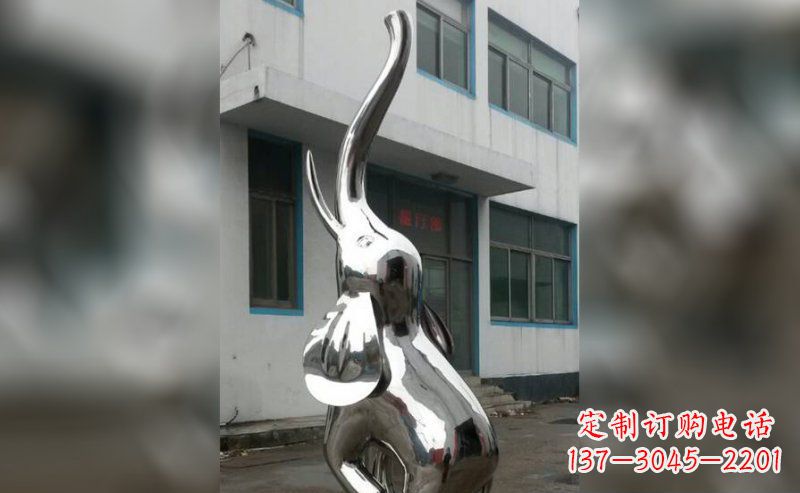 张掖精致的不锈钢大象雕塑