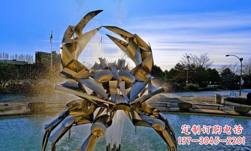 张掖精美不锈钢螃蟹雕塑