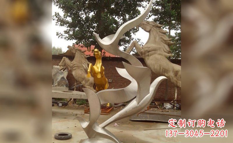 张掖不锈钢大雁雕塑