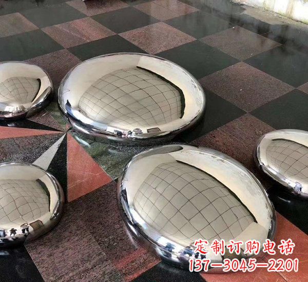 张掖精致的不锈钢鹅卵石雕塑