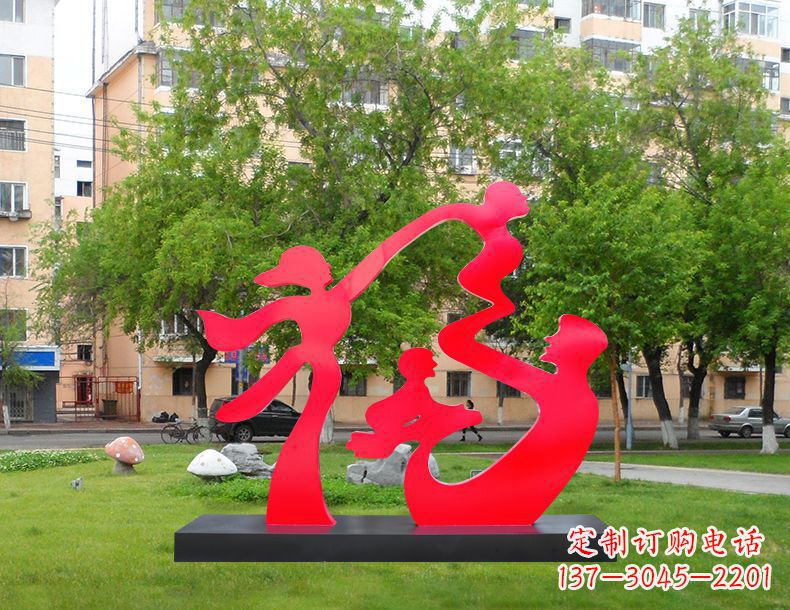 张掖不锈钢福字雕塑