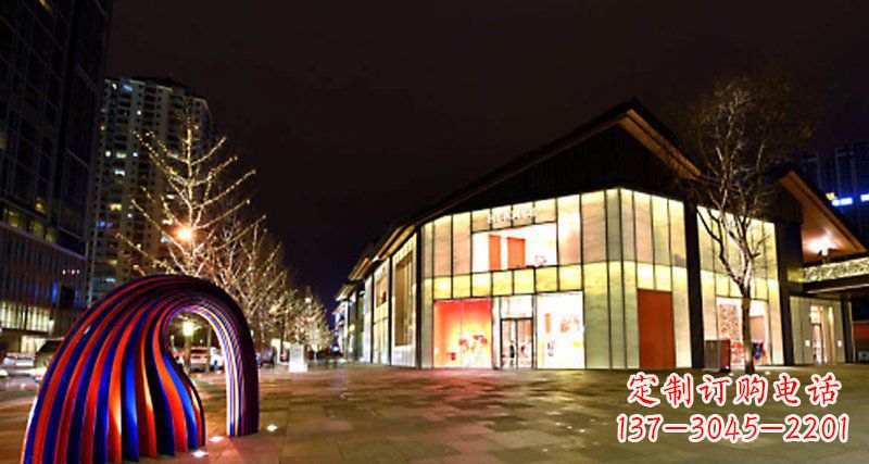张掖不锈钢拱门雕塑——点缀街边景观