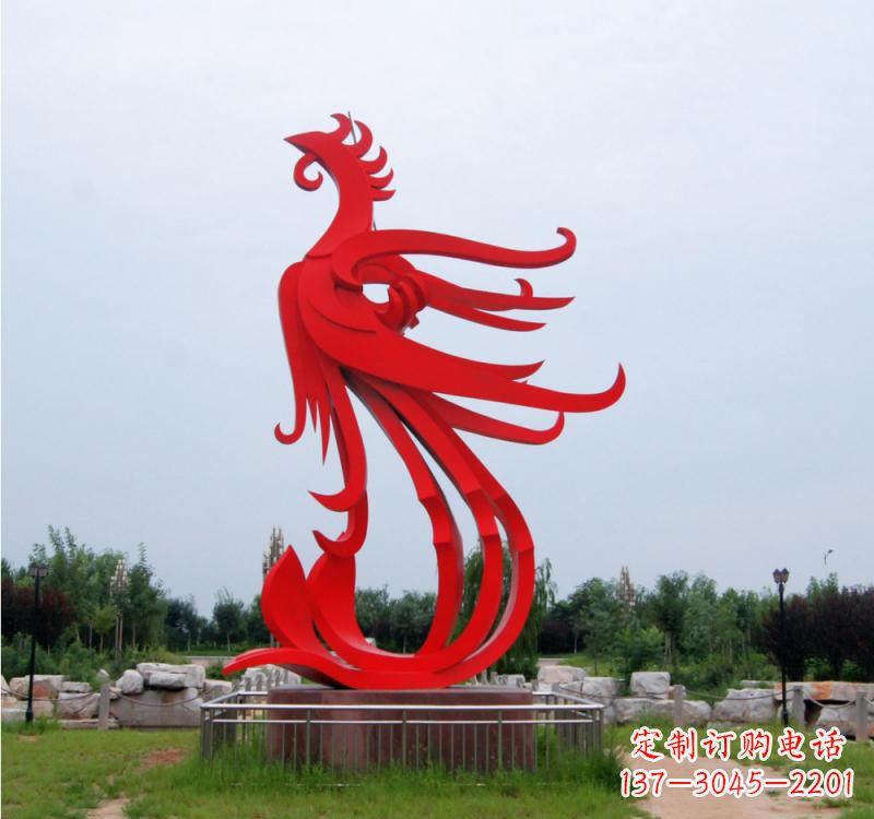 张掖不锈钢凤凰雕塑绚丽多彩的艺术之美
